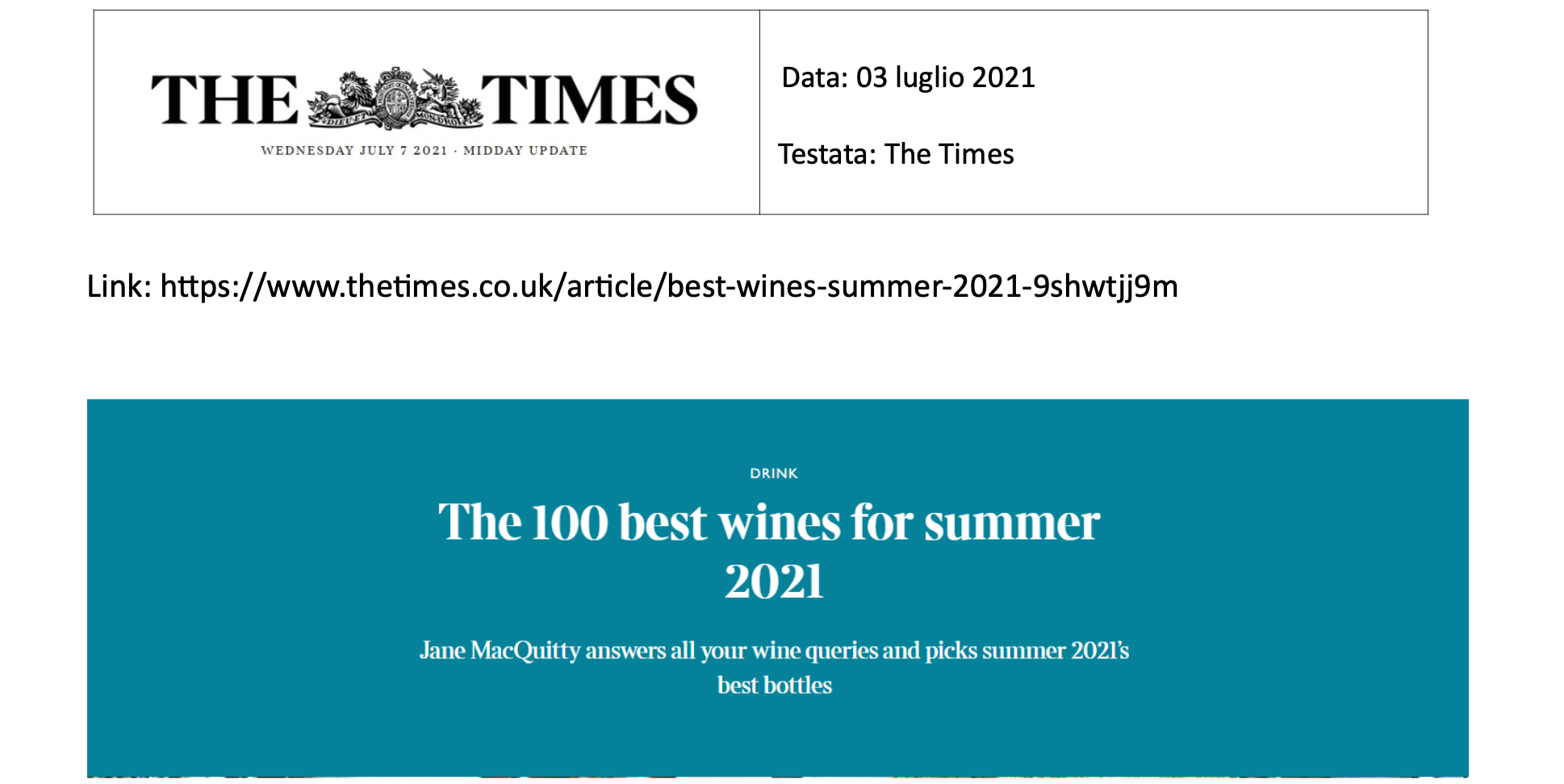 The Times – The 15 best rosè wines