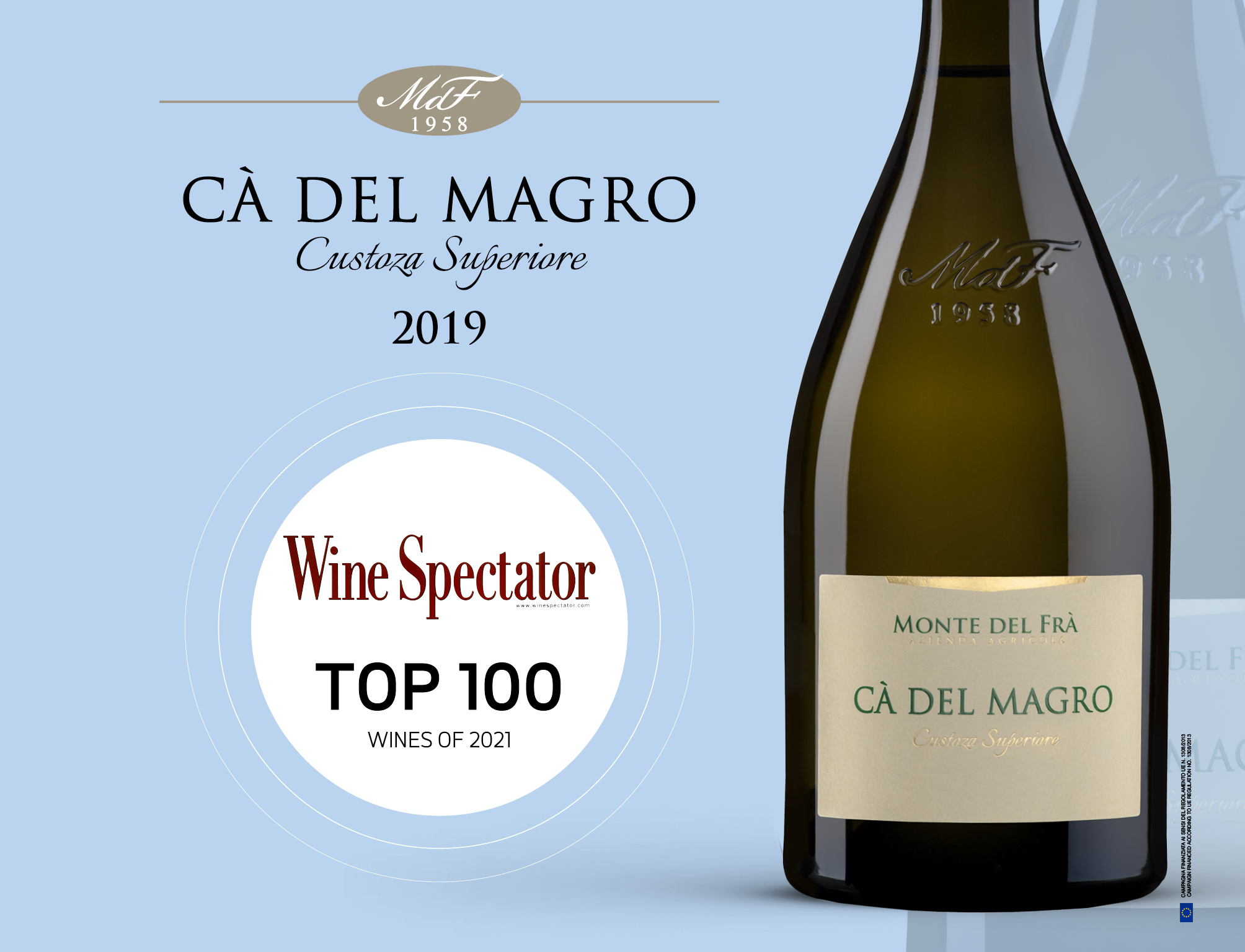 Custoza Superiore Cà del Magro 2019 among the top 100 wines 2021 by Wine Spectator guide.